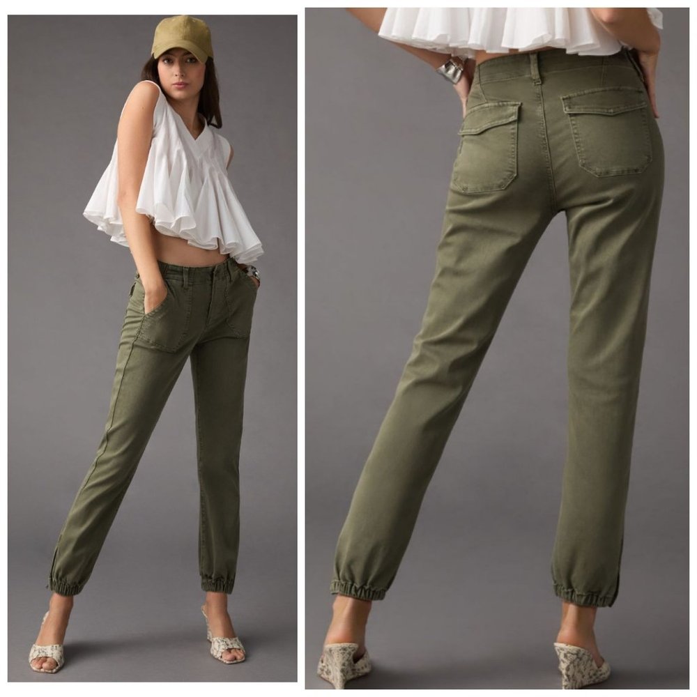 PAIGE Olive Green Track Pants